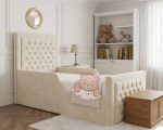 Smast Chesterfield Kids Bed Frame With Safety Side Rails