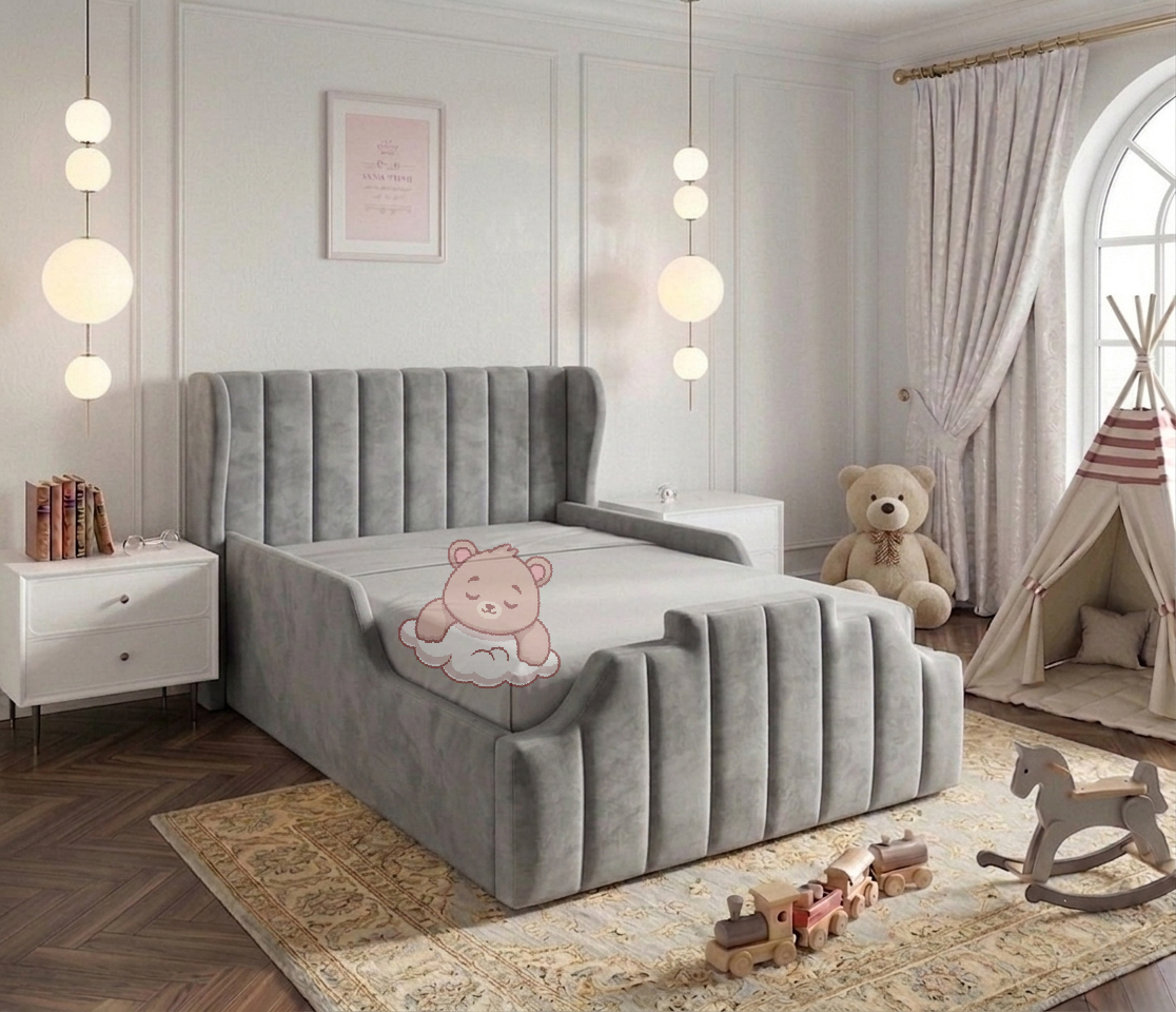 chelsea round wing Chelsea Wing Kids Bed Frame With Safety Side Rails - Image 1